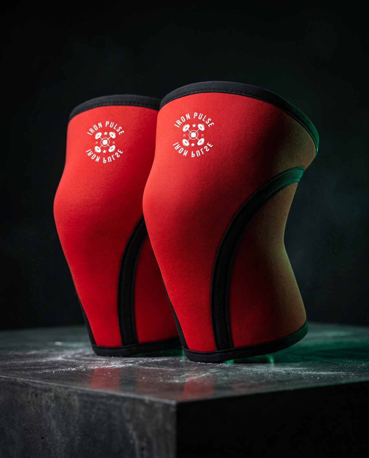 Red 7mm knee sleeves